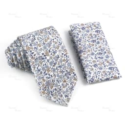 Novelty Floral Cotton Mens Casual Tie Set Fit Wedding Party Green Pink Blue Necktie Pocket Square Romantic Gravata Accessory