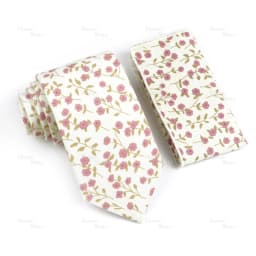 Novelty Floral Cotton Mens Casual Tie Set Fit Wedding Party Green Pink Blue Necktie Pocket Square Romantic Gravata Accessory