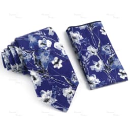 Novelty Floral Cotton Mens Casual Tie Set Fit Wedding Party Green Pink Blue Necktie Pocket Square Romantic Gravata Accessory
