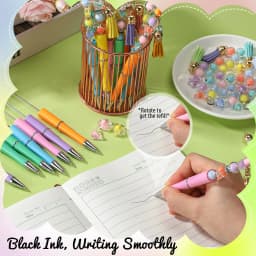 30Pcs New Beaded Ballpoint Pens Plastic Beadable Pens Wedding Favors Birthday Party Gifts Student Stationery Pens for Writing