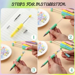 30Pcs New Beaded Ballpoint Pens Plastic Beadable Pens Wedding Favors Birthday Party Gifts Student Stationery Pens for Writing