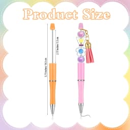 30Pcs New Beaded Ballpoint Pens Plastic Beadable Pens Wedding Favors Birthday Party Gifts Student Stationery Pens for Writing
