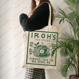 1 PC Uncle Iroh's Tea House Avatar the Last Airbender Tote Bag, Atla Tote Bag, Atla Gift, Jasmine Dragon Tea, Best Gift For Her