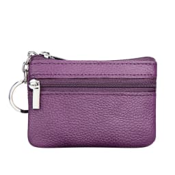Women'S Small Change Money Bags Pocket Wallets With Key Ring Portable Functional Pouch Zipper Card Wallet Pu Coin Purses