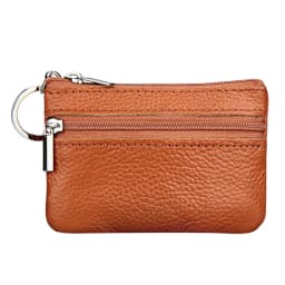 Women'S Small Change Money Bags Pocket Wallets With Key Ring Portable Functional Pouch Zipper Card Wallet Pu Coin Purses