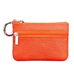 Women'S Small Change Money Bags Pocket Wallets With Key Ring Portable Functional Pouch Zipper Card Wallet Pu Coin Purses