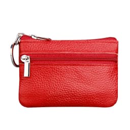 Women'S Small Change Money Bags Pocket Wallets With Key Ring Portable Functional Pouch Zipper Card Wallet Pu Coin Purses