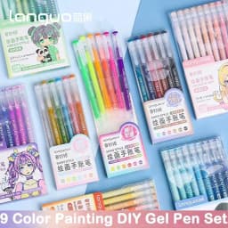 Languo 198/6 PCS Drawing Highlighter Morandi Gel Pen Diary Scrapbook Painting DIY Gel Pen Office School Supplies Stationery