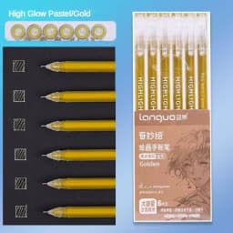 Languo 198/6 PCS Drawing Highlighter Morandi Gel Pen Diary Scrapbook Painting DIY Gel Pen Office School Supplies Stationery