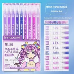 Languo 198/6 PCS Drawing Highlighter Morandi Gel Pen Diary Scrapbook Painting DIY Gel Pen Office School Supplies Stationery