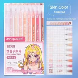 Languo 198/6 PCS Drawing Highlighter Morandi Gel Pen Diary Scrapbook Painting DIY Gel Pen Office School Supplies Stationery