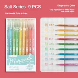 Languo 198/6 PCS Drawing Highlighter Morandi Gel Pen Diary Scrapbook Painting DIY Gel Pen Office School Supplies Stationery