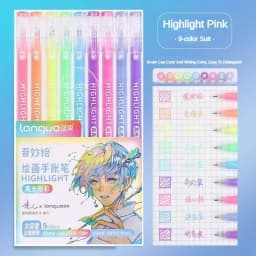 Languo 198/6 PCS Drawing Highlighter Morandi Gel Pen Diary Scrapbook Painting DIY Gel Pen Office School Supplies Stationery