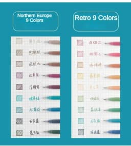 Languo 198/6 PCS Drawing Highlighter Morandi Gel Pen Diary Scrapbook Painting DIY Gel Pen Office School Supplies Stationery