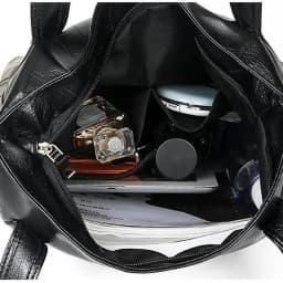 PU Zipper High Quality Women's Shoulder Bag 2024 Soft Faced Large Capacity Fashionable Commuting Women's Shoulder Bag