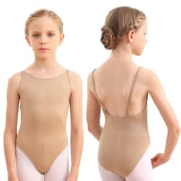 Children Ballet M-2XL Costume Jumpsuits Seamless Camisole Skin Color Gymnastics Leotard Girls Kids Dance Ballet Underwear