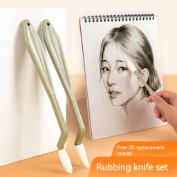 20Pcs set Art Sketch Wipe Knife Washable Brush Sponge Highlight Artist Correction Detail Eraser Pen Sketch Clean Tools Drawing