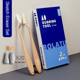 20Pcs set Art Sketch Wipe Knife Washable Brush Sponge Highlight Artist Correction Detail Eraser Pen Sketch Clean Tools Drawing