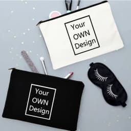 Personal Custom DIY Logo Make Up Pouch Student Pencil Makeup Bags Travel BagsCosmetic Case Toiletries Organizer Ladies Storage