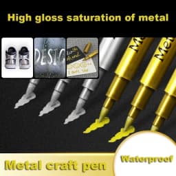 1/2Pc Brush Metallic Marker Pens Gold Silver Permanent Art Markers for Crafts Manga Scrapbooking Stationery School Art Supplies