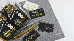 1/2Pc Brush Metallic Marker Pens Gold Silver Permanent Art Markers for Crafts Manga Scrapbooking Stationery School Art Supplies