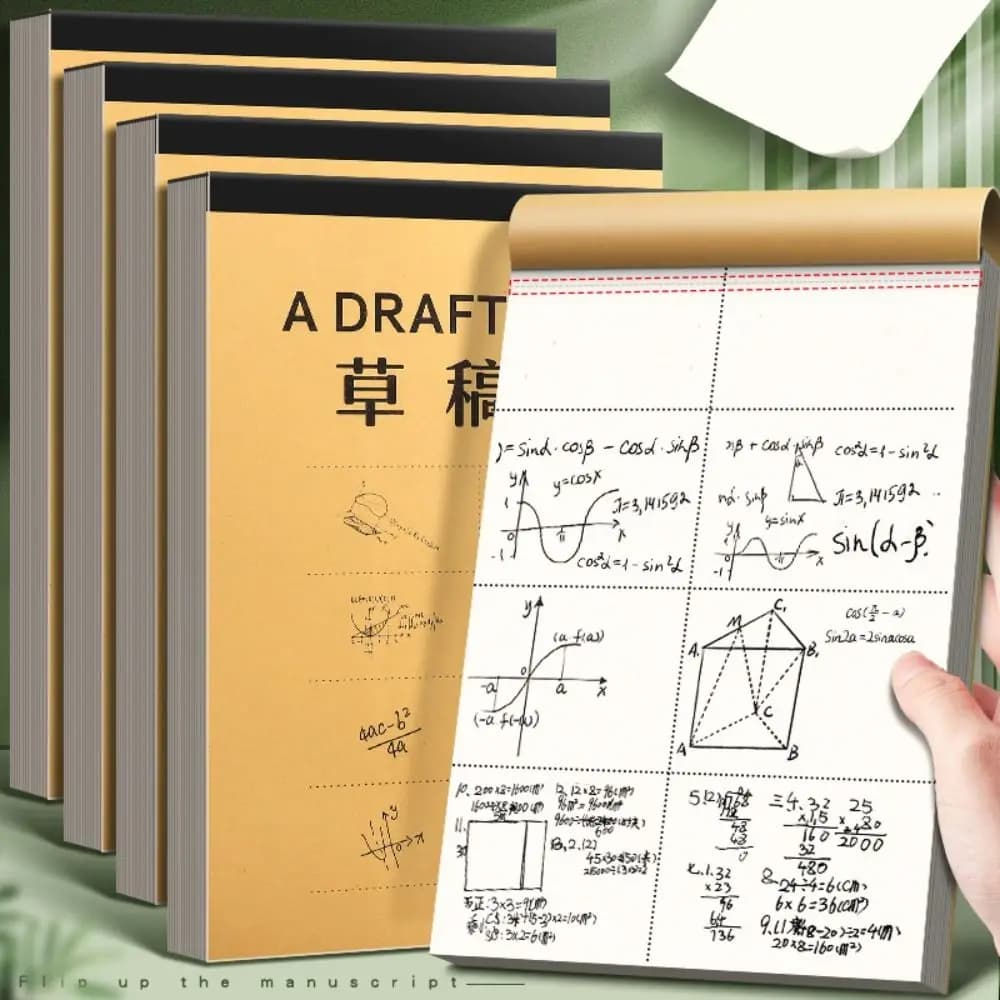 50/100 Sheets Tearable Draft Paper Simple Partition/Blank Thickened Rough Book Notebook Student