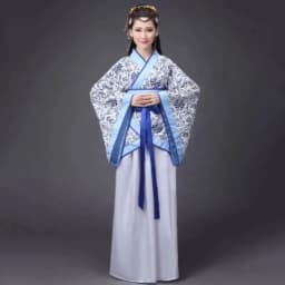 Long Sleeves Hanfu Long Dress Patchwork Ancient Style Chinese Traditional Costumes Performance Skirt Cheongsam Chinese Tang Suit