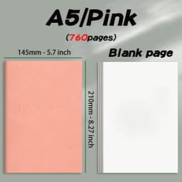 Super Thick Notebook (760pages) A5 Creativity Stationery Blank Notepads Pu cover School Office Supplies (Sketching and Graffiti)