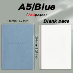 Super Thick Notebook (760pages) A5 Creativity Stationery Blank Notepads Pu cover School Office Supplies (Sketching and Graffiti)