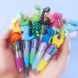 10Pcs/Lot Cute Cartoon Dinosaur Mini 4 Color Ballpoint Pen Kawaii Four Colors Pens School Office Supplies Kids Stationery Gifts