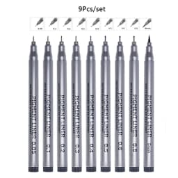 Hand Lettering Pens, Calligraphy Brush Pen, Pigment Liner Micron Pen Black Markers Set for Artist Sketch, Technical, Beginners