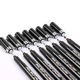 Hand Lettering Pens, Calligraphy Brush Pen, Pigment Liner Micron Pen Black Markers Set for Artist Sketch, Technical, Beginners