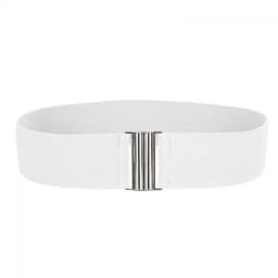 Fashion Womens Silver Buckle Wide Stretch Elastic Corset Waist Belts Waistband