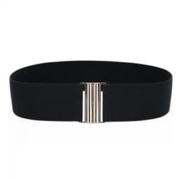 Fashion Womens Silver Buckle Wide Stretch Elastic Corset Waist Belts Waistband