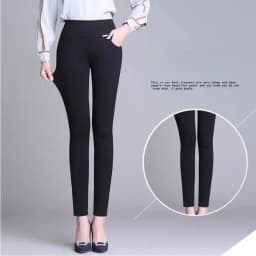 New S-6XL Micro Pants Trousers High Waist Large Size Stretch Tights Women High Waist Straight Pants Work Pants Trousers