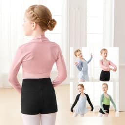 Girls' Ballet Tops Shrug Long Sleeves Dance Shirt Kids Cropped Dance Tops Clothes Modal Dance Coat Tops Ballet Dance Outfits
