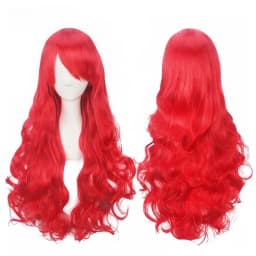 Anime The Little Mermaid Princess Ariel Cosplay Wig for Women Halloween Wigs for Girls Play Wig Party Stage Red Long Hair Wigs