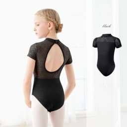 Girls Ballet Leotard Kids Lace Splice Dance Leotards Stand Collar Ballet Bodysuit Children Dance Costumes Gymnastics Leotard