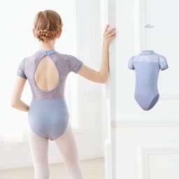Girls Ballet Leotard Kids Lace Splice Dance Leotards Stand Collar Ballet Bodysuit Children Dance Costumes Gymnastics Leotard