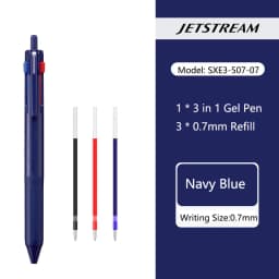Japan Uni 3 in 1 Multifunctional Gel Pen Jetstream Retractable Ballpoint Pens 0.7mm/0.5mm SXE3-507 Smooth Writing Stationery