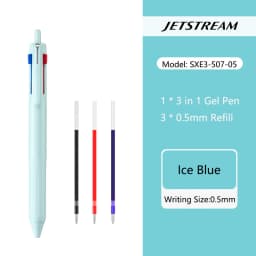 Japan Uni 3 in 1 Multifunctional Gel Pen Jetstream Retractable Ballpoint Pens 0.7mm/0.5mm SXE3-507 Smooth Writing Stationery