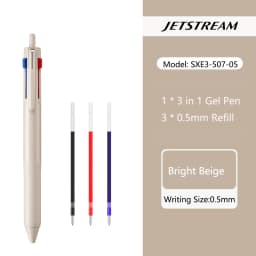 Japan Uni 3 in 1 Multifunctional Gel Pen Jetstream Retractable Ballpoint Pens 0.7mm/0.5mm SXE3-507 Smooth Writing Stationery