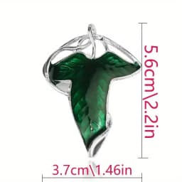 Movie The Lord Of The Rings Elf Leaf Shape Brooch Unisex Clothes Backpack Jewelry Cloask Clasp Corsage Pin Metal Button