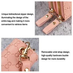 Fashion Ladies Leather Wallet Long Purse Clutch Zipper Multi-Layer Business Wallet Bag Large Capacity Phone Card Holder Case