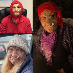 Smoking Old Nana Granny Latex Mask Cosplay Funny Grandma Red Scarf Masks Halloween Carnival Dress Up Purim Party Costume Props