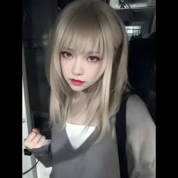 Kawaragi Momoka Cosplay Wig HSIU 50CM Champagne Gray Long Hair Heat Resistant Synthetic Wig Anime GIRLS BAND CRY Cosplay Wig