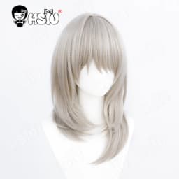 Kawaragi Momoka Cosplay Wig HSIU 50CM Champagne Gray Long Hair Heat Resistant Synthetic Wig Anime GIRLS BAND CRY Cosplay Wig