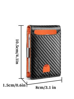 New Microfiber Simple Carbon Fiber Wallet Men's Credit Card Holder Wallet