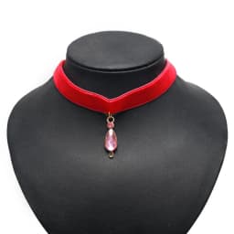 Anime Cosplay Puella Magi Madoka Magica pendant Necklace Kaname Madoka Pink WaterDrop crystal choker Jewelry Fans Gifts