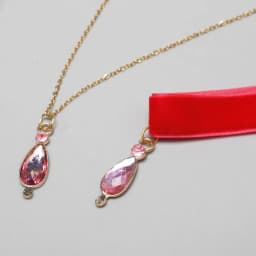 Anime Cosplay Puella Magi Madoka Magica pendant Necklace Kaname Madoka Pink WaterDrop crystal choker Jewelry Fans Gifts